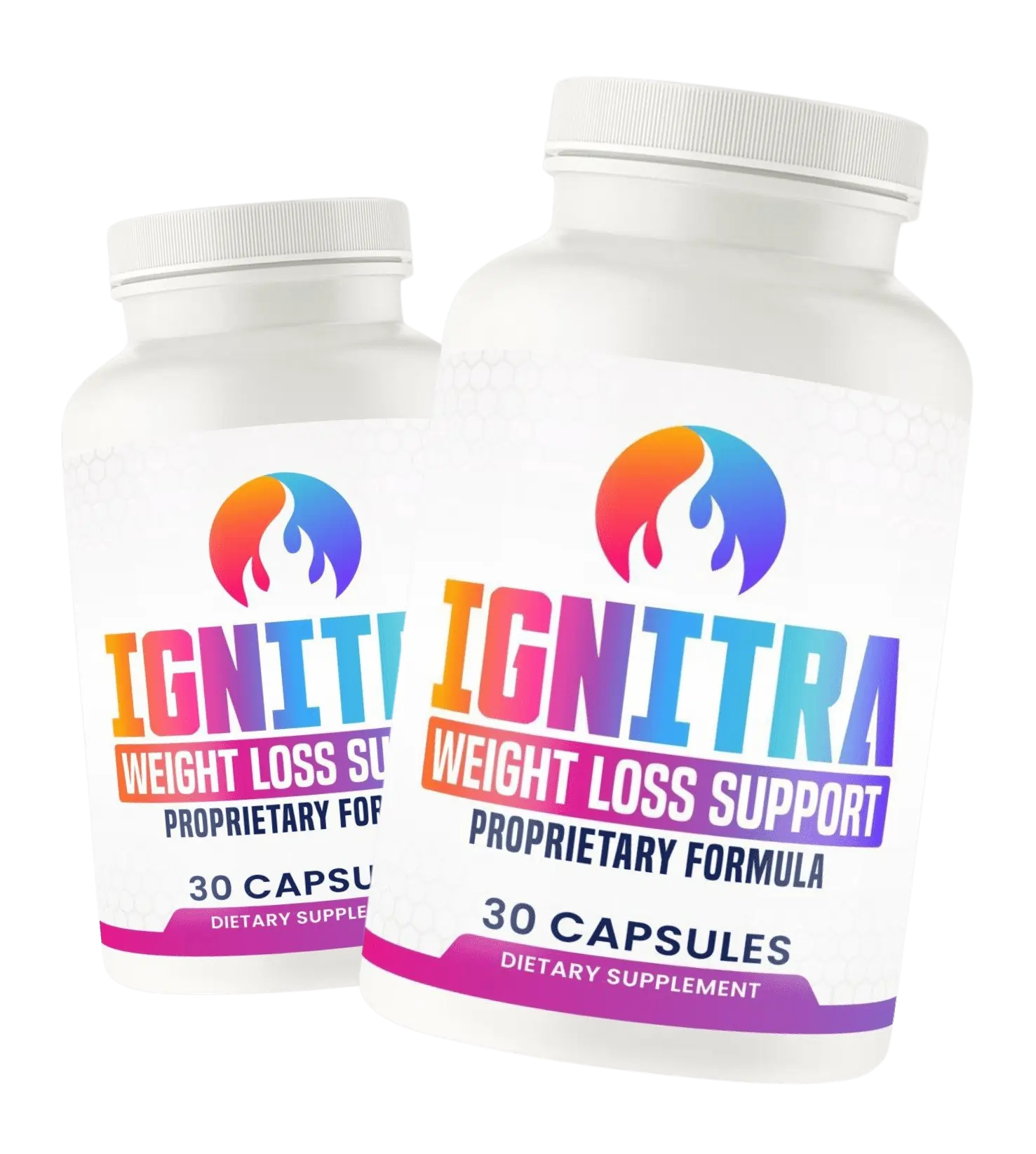 Ignitra advanced metabolic support formula premium supplement bottles containing eleven plant extracts